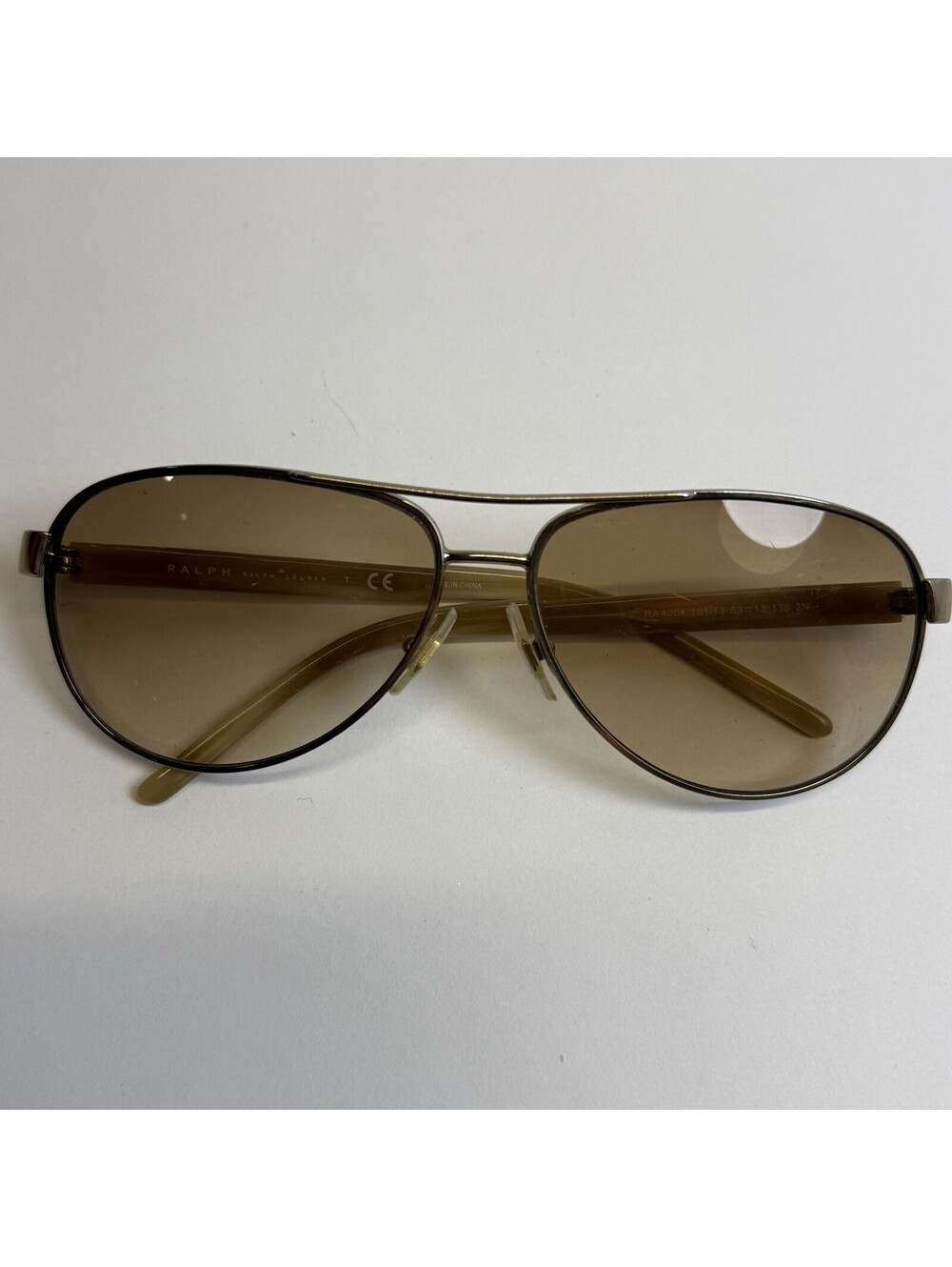 Ralph Lauren RA 4004 101/13 GOLD IVORY AVIATOR Prescription Glasses 59-13-130 2N